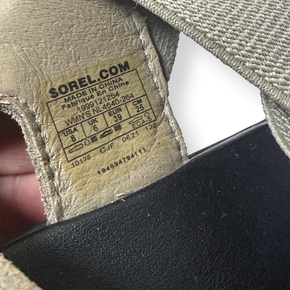 SOREL Cameron Flatform Slingback Sandal Omega Taupe Sea Salt Size 8 - Picture 10 of 11